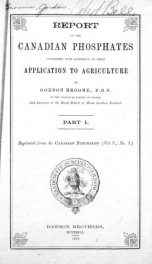 Report on the Canadian phosphates [microform] : considered with reference to their application to agriculture_cover