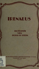 Irenaeus : Aufsätze August Steins_cover