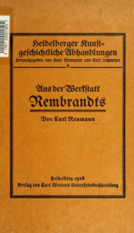 Aus der Werkstatt Rembrandts_cover