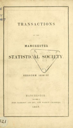 Transactions of the Manchester Statistical Society 1856-57_cover