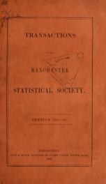 Transactions of the Manchester Statistical Society 1861-62_cover