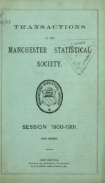 Transactions of the Manchester Statistical Society 1900-01_cover