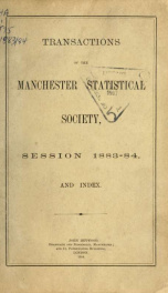 Transactions of the Manchester Statistical Society 1883-84_cover