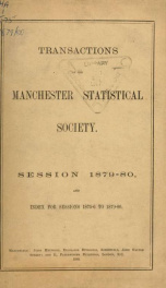 Transactions of the Manchester Statistical Society 1879-1880_cover