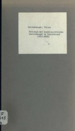 National- und handelspolitische Bestrebungen in Deutschland (1815-1822) und die Anfänge Friedrich Lists_cover