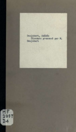 Discours prononcé par M. Desjobert, représentant du peuple, Seine-Inférieure, dans la discussion du projet de loi tendant a régler le régime commercial en Algérie, et note sur les effets de cette loi_cover