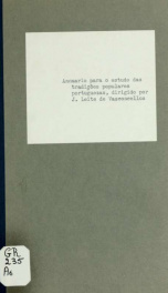 Annuario para o estudo das tradições populares portuguezas_cover