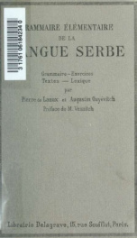 Grammaire élémentaire de la langue serbe_cover