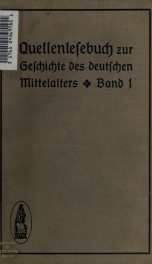 Quellenlesebuch zur Geschichte des deutschen Mittelalters_cover