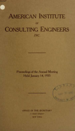 Proceedings of annual meeting 1935_cover