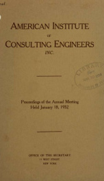 Proceedings of annual meeting 1932_cover