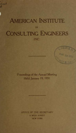 Proceedings of annual meeting 1931_cover