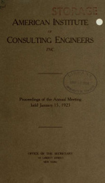 Proceedings of annual meeting 1923_cover