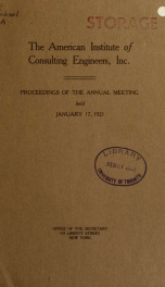Proceedings of annual meeting 1921_cover