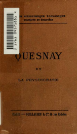 Quesnay et la Physiocratie_cover