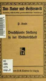 Deutschlands Stellung in der Weltwirtschaft_cover