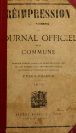 Réimpression du Journal officiel de la République française sous la commune, du 19 mars au 24 mai 1871_cover