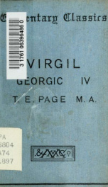 Georgicon liber 4. Edited for the use of schools, with vocabulary by T.E. Page_cover