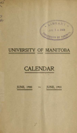 General calendar 1900-1901_cover