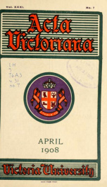 Acta Victoriana v.31 n.07_cover