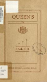Queen's, 1841-1911_cover