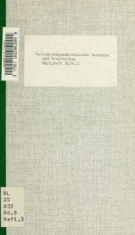 Religionsgeschichtliche Versuche und Vorarbeiten 9 no 3_cover