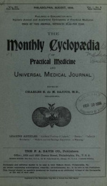 Monthly Cyclopaedia and Medical Bulletin 12, No. 8_cover