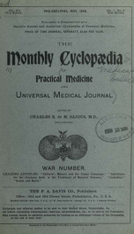 Monthly Cyclopaedia and Medical Bulletin 12, No. 5_cover