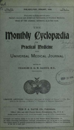 Monthly Cyclopaedia and Medical Bulletin 12, No. 1_cover