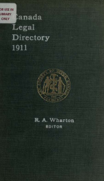 Canada legal directory 1911_cover