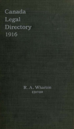 Canada legal directory 1916_cover