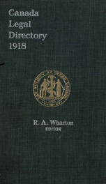 Canada legal directory 1918_cover