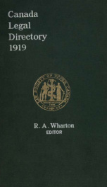 Canada legal directory 1919_cover