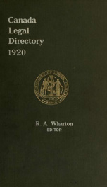 Canada legal directory 1920_cover