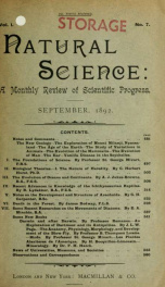 Natural Science, a monthly review of scientific progress v.01 n.07_cover