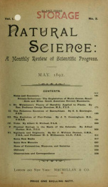 Natural Science, a monthly review of scientific progress v.01 n.03_cover