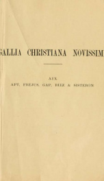 Gallia christiana novissima : histoire des archevèchés, évèchés [et] abbayes de France, accompagnée des documents authentiques recueillis dans les registres du Vatican et les archives locales 1_cover