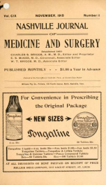 Nashville Journal of Medicine and Surgery v.109 n.11_cover