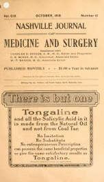 Nashville Journal of Medicine and Surgery v.109 n.10_cover
