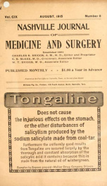 Nashville Journal of Medicine and Surgery v.109 n.08_cover
