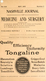 Nashville Journal of Medicine and Surgery v.109 n.05_cover