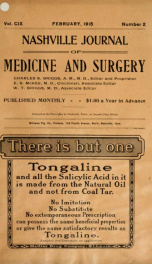 Nashville Journal of Medicine and Surgery v.109 n.02_cover