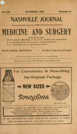 Nashville Journal of Medicine and Surgery v.108 n.10_cover