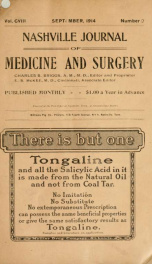 Nashville Journal of Medicine and Surgery v.108 n.09_cover