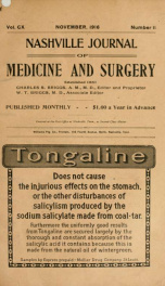 Nashville Journal of Medicine and Surgery v.110 n.11_cover