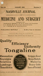 Nashville Journal of Medicine and Surgery v.110 n.08_cover