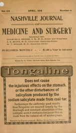 Nashville Journal of Medicine and Surgery v.110 n.04_cover