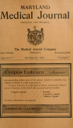 Maryland Medical Journal, a journal of medicine and surgery 57, no.3_cover