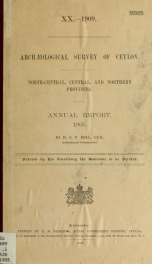 Report on the archaeological survey of Ceylon 1905_cover