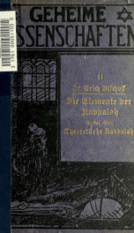 Die Elemente der Kabbalah. Ubersetzungen, Erlauterungen und Abhandlungen von Erich Bischoff_cover